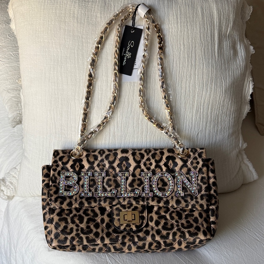 Leopard Print BILLION Shoulder Bag, NWT.